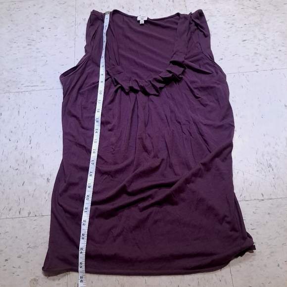 Wilfred | Dark purple ruffled collar sleevless shirt - Picture 6 of 7